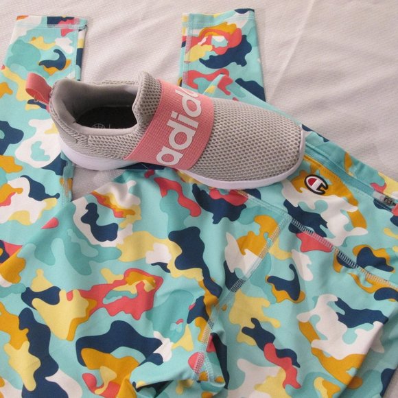 🥰 CHAMPION AUTHENTIC CAMO TEAL ABSTRACT LEGGINGS – SIZE S - Picture 9 of 12